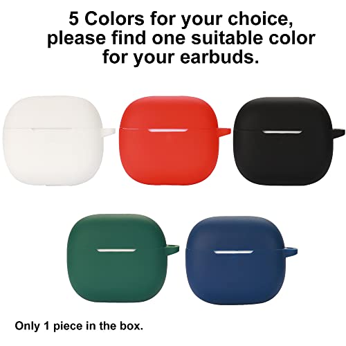 Silicon Case Cover Compatible with XIAOWTEK A40-PRO or SB03 Wireless Earbuds, Protective Skin with Keychain, with Hole for Charging - color: Black