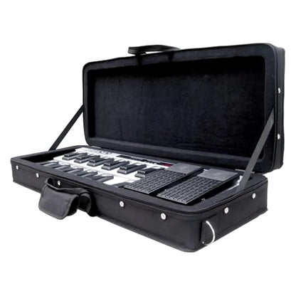 SKB 27”x 9” Foot Controller Soft Case Padded Bag, Rigid Foam Frame, Shoulder Strap and Double Zippers for DJ Controllers & Small MIDI Keyboards, Black | Rigid foam frame, double zippers, 27 inch x 9 inch design, carries pedalboard or small keyboard to gig