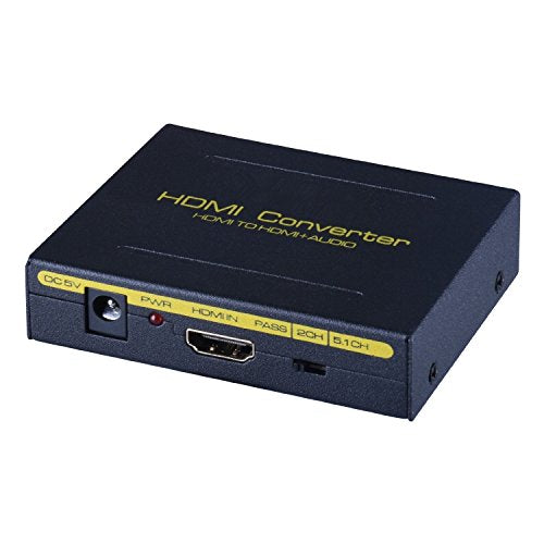 HDMI Audio Extractor | Toslink Optical Digital Audio Output | Analog RCA L/R Stereo Output | HDMI v1.3 1080P 3D | Model: VHD-H2HSAs