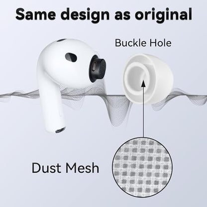 Lukvcoe 4 Pairs Silicone Replacement Ear Tips for AirPods Pro 3 (2025), XXS Size Earbud Tips with Cleaner Pen & Storage Box, Compatible with AirPods Pro 3rd Gen - (White/XXS) - size: White/XXS