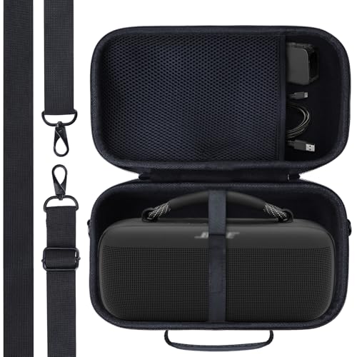 Lebakort Hard Case Compatible with Bose SoundLink Max Portable Speaker, Black Case - color: Black Case