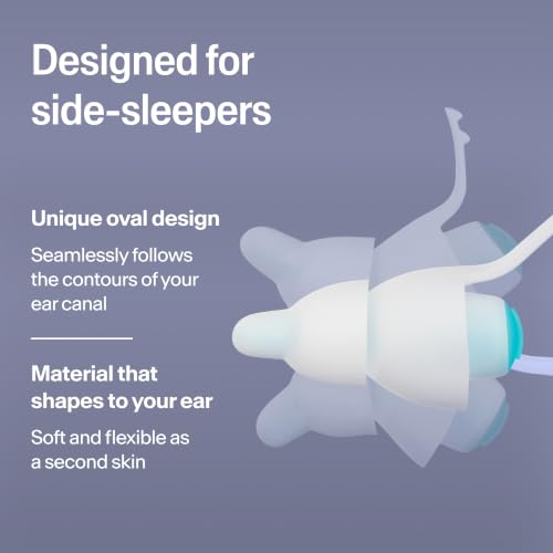Alpine SleepDeep Reusable Earplugs for Sleeping | Earbuds for Side Sleepers | Small 27dB SNR |Ultra Soft Ear Plugs For Noise Reduction|Silicone-Free| Ear Protection |Travel Essentials Airplane Essentials - style: S