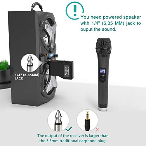 Wireless Microphone, Handheld Dynamic Microphone Wireless mic System for Karaoke Nights and House Parties to Have Fun Over The Mixer,PA System,Speakers-Fifine Technology K025 | Wireless Mic for Mixer, PA System, Speakers