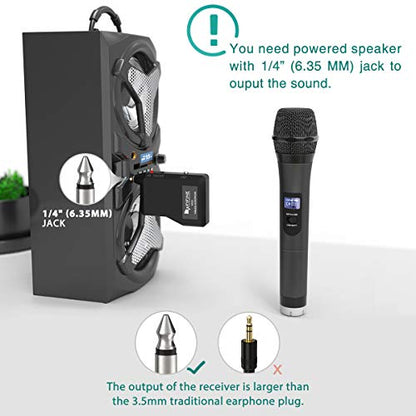 Wireless Microphone, Handheld Dynamic Microphone Wireless mic System for Karaoke Nights and House Parties to Have Fun Over The Mixer,PA System,Speakers-Fifine Technology K025 | Wireless Mic for Mixer, PA System, Speakers