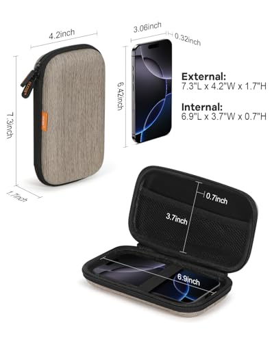 Hard Drive Case for WD Elements/Samsung T9/Seagate 1TB 2TB 4TB - color: Stripe Light Brown