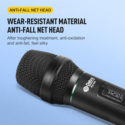 D Debra UHF Wireless Microphone, Cordless Handheld Dynamic