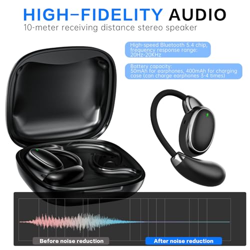 AI Wireless Earbuds, Noise Cancelling & Real-Time Translator | Real-time translator supports 150+ languages, advanced noise cancelling & sound optimization, comfortable fit.