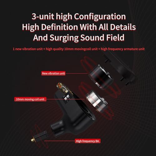 CVJ-Assassin IEM Wired Gaming Earbud,in Ear Monitor Headphone with Boom Mic - color: CVJ-Assassin-Black