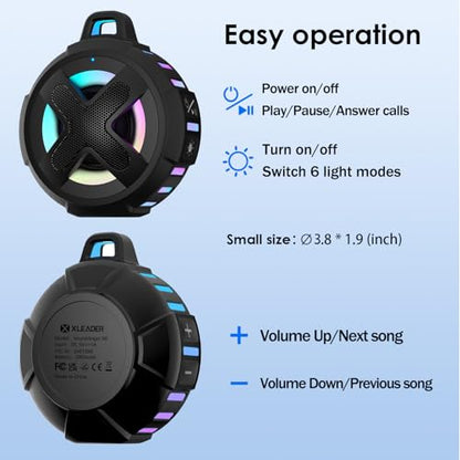 Upgraded, Pro Bike Speaker, with Pro Handlebar Mount, Bluetooth V5.4, IPX7 Waterproof, Silicone Case, Broadcast Navigation,10W Bassup, 15-24H Playtime, Hook, Bicycle, Motorcycle, Bike Accessories
