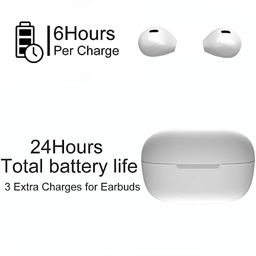 Invisible Mini Wireless Bluetooth Earbuds, Small Semi in-Ear Earbuds for Work & Daily Use, Touch Control, Lightweight for Music & Audiobooks - color: Black