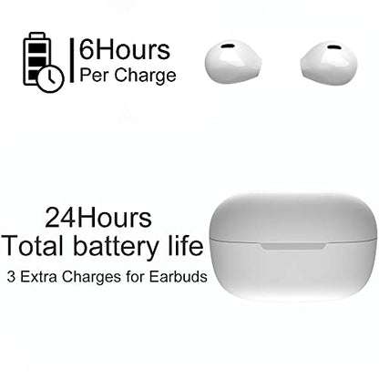 Invisible Mini Wireless Bluetooth Earbuds, Small Semi in-Ear Earbuds for Work & Daily Use, Touch Control, Lightweight for Music & Audiobooks - color: Nude