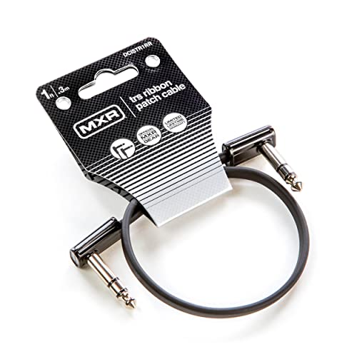 Jim Dunlop, 1/4-Inch Right Angle MXR Ribbon TRS Patch Cable 1 ft|0.3 m (DCISTR1RR) - size: 12 inches
