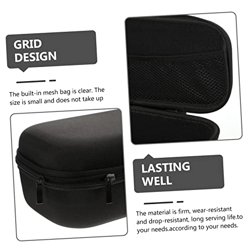 Black EVA Microphone Case, Large Capacity Mic Storage Bag