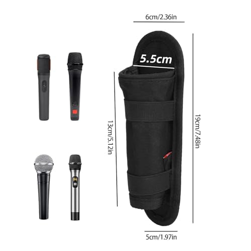 Heavy-Duty Mic Storage Bag with Reinforced Padding, Fit for Live & Travel Sound Gear Portable Microphone Case