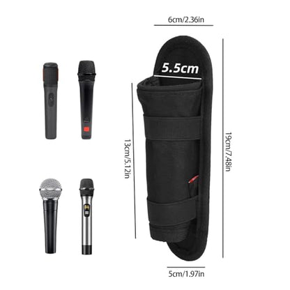 Heavy-Duty Mic Storage Bag with Reinforced Padding, Fit for Live & Travel Sound Gear Portable Microphone Case