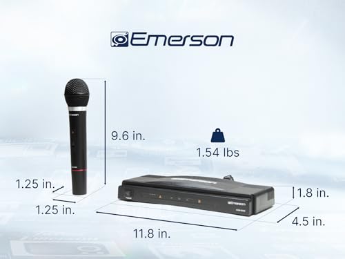 Emerson EAM-9002 Wireless Microphone, Black