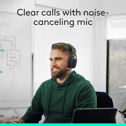 Logitech Zone Vibe Wireless Bluetooth Headphones Noise Canceling Mic | Bluetooth, USB-A, USB-C, for Google Meet, Google Voice, Zoom, Mac/PC - size: One Size, style: UC (with dongle)
