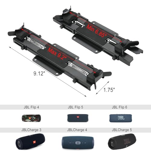 Speaker Mount Wall Ceiling Mount for JBL Charge 4/Charge 5/Flip 6/Flip 5, Wall Bracket Metal Holder for Speaker from 6.85 to 9.2 inches (Black)