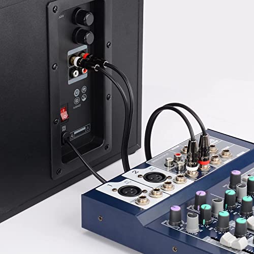 J&D Dual 1/4 inch TS to Dual RCA Cable, Heavy Duty 1/4 Male to RCA Male Adapter Stereo Audio Interconnect Quarter inch Cable, 25 Feet - size: 25 Feet