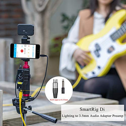 Microphone Preamp Compatible with IOS Devices Livestream, Saramonic XLR Lghtning Mic & Guitar Interface Compatible with iPhone 11 X 8 7 7s iPad iPod Touch Guitar Acoustic Devices Youtube Video - size: Lightning Input