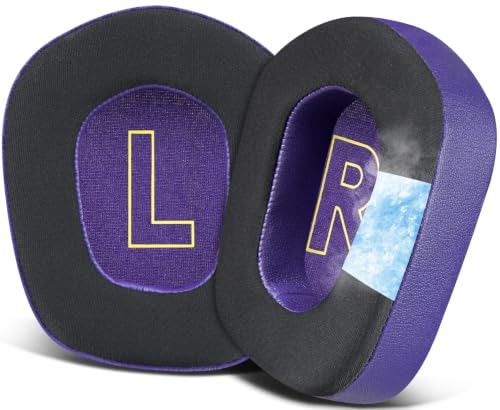 SOULWIT Cooling Gel Earpads Replacement for Logitech G733/G535/G335 Lightspeed Wireless Gaming Headset, Ear Pads Cushions with Comfort Noise Isolation Foam - Purple - color: Purple