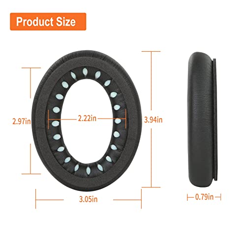 Earpads for Bose QuietComfort 45 QC45 QC35 ii QC35 Ear Pads Headphones Ear Cushions Replacement with Upgraded Memory Foam - color: QC45 Black