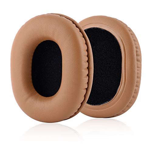 Replacement Earpads for Audio-Technica ATH M50X M40X M30X M20X Professional Studio Monitor Headphones with Protein Leather & Memory Foam Ear Cushions (Brown) - color: Brown