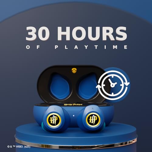 iJoy Harry Potter Ravenclaw Wireless Bluetooth Earbuds with Charging Case, Built-in Mic, 30 Hr Playtime, Officially Licensed | Harry Potter Gifts for Women, Men, Teens, Kids & All Fans of Ravenclaw - color: Ravenclaw