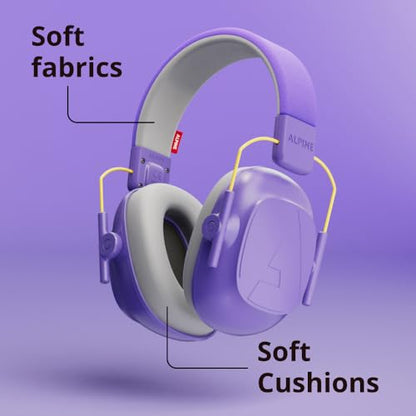 Alpine Muffy Kids Ear Muffs for Kids Ear Protection | 3-16 Years | Autism Sensory Products | 22dB Sound Reduction | Kids Noise Cancelling Ear Muffs | Noise Reduction Headphones for Kids - color: Purple