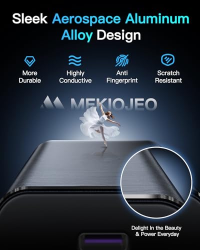 12 Ports Aluminum Alloy MEKIOJEO 380W Charging Station USB C Charger Block | 65W Laptop Fast GaN Charger for MacBook Pro/Air/iPad Pro/iPhone - color: Gray