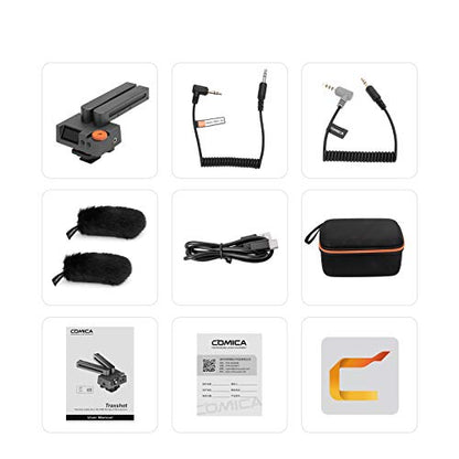 comica Traxshot Pro Super Cardioid Transformable All-in-One External Shotgun Microphone for Camera Smartphone