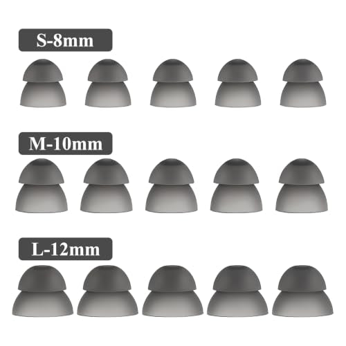 18Pcs Silicone Hearing Aid Domes – Replacement Ear Tips for Behind-the-Ear Hearing Aids, Soft Earbuds with Cleaning Tools & Carry Case, Hearing Aid Accessories for Seniors, 3 Sizes (9/11/13mm)