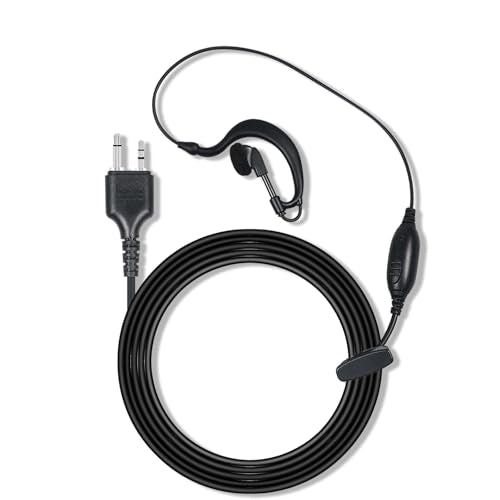 Walkie Talkie Earpiece with Mic, 2-Pin G-Shape Headset for Midland