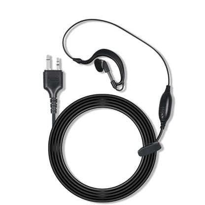 Walkie Talkie Earpiece with Mic, 2-Pin G-Shape Headset for Midland
