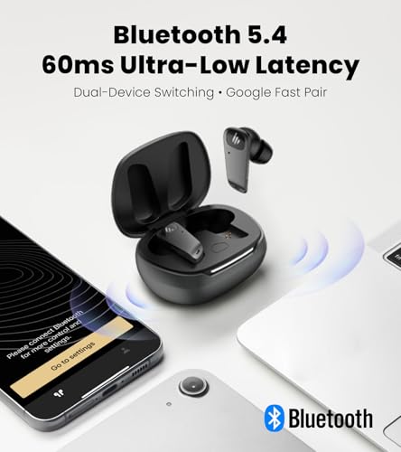 Edifier NeoBuds Planar TWS Earbuds, Hi-Res Wireless, 30H Playtime | 12mm Planar Magnetic Drivers, Snapdragon Sound, Hybrid ANC, Bluetooth 5.4 Dual Connection, Google Fast Pair, 60ms Low Latency