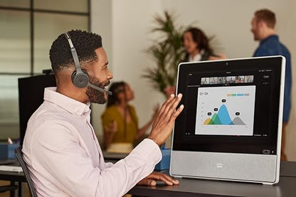 Cisco Headset 721, Wireless Single On-Ear Bluetooth Headphones, Webex Button, USB-A HD Bluetooth Adapter, Soft Case, Charging Stand, Carbon Black, 2-Year Limited Liability Warranty(HS-WL-721-BUNAS-C) - color: Carbon Black, size: Adjustable, style: Profess