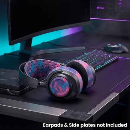WC HeadbandZ Arctis Nova V2 - Upgraded Wide Silicone Headband Compatible with Arctis Nova Headsets by Wicked Cushions | Wider Weight-Distributing Design, Softer Flexible Silicone | Speed Racer - color: Speed Racer