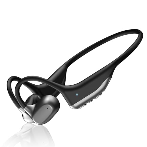 Open Ear Headphones, Running Earbuds Wireless Bluetooth 5.3, Air Conduction Headphones with Mic, Premium Sound, 12H Playtime, Lightweight Earphones for Sports