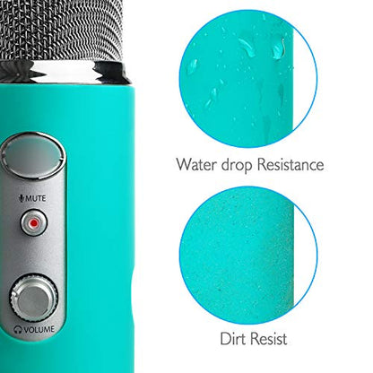 YOUSHARES Microphone Windscreen Foam - Mic Cover Pop Filter Windshield &Protector for Blue Yeti, Yeti Pro Condenser Microphones (Green)