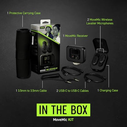 Shure MoveMic 2 Kit Wireless Lavalier Microphone System - style: Two Channel Kit