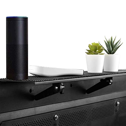 No Drill TV Top Shelf 24 inch Wide Monitor Top Mounting Bracket Platform Holds Speaker, AV Receiver, Media Box, Game Console and More - size: 24 inch