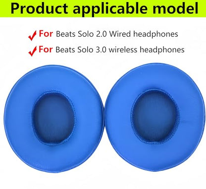 Replacement Ear Pads Compatible with Beats Solo 3.0 Wireless Blue - color: Blue
