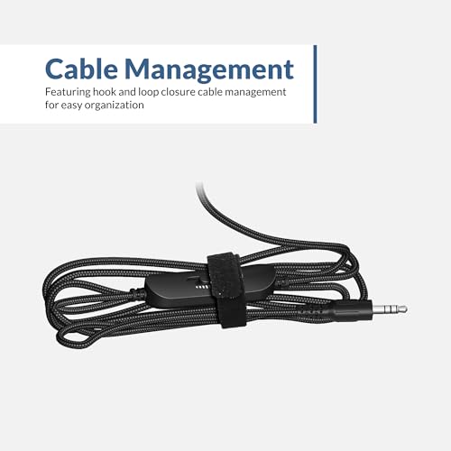 Cyber Acoustics AC-5002 3.5mm Stereo Headset with Durable TuffCord | Made with 60% Recycled Plastic, Durable for K-12 Classrooms or Home, Compatible with Xbox and PlayStation Controllers - size: 1-Unit