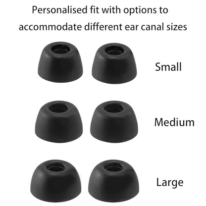 Replacement Foam Ear Tips for TOZO NC9 / NC7 Earbuds | Ultimate Comfort, 3 Pairs (S/M/L)