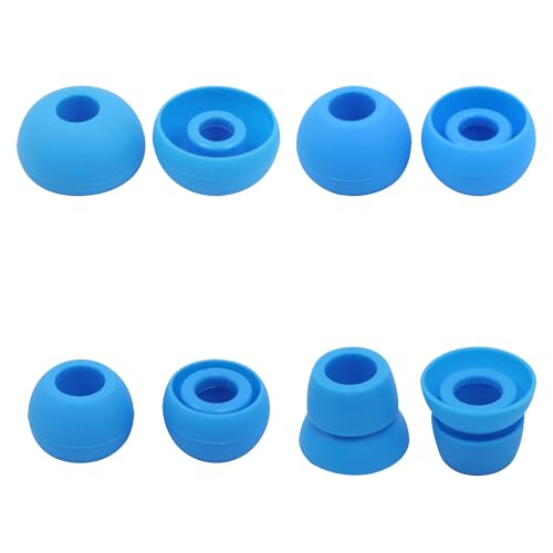 hopopwer Replacement Silicone Earbuds Tips for Powerbeats 3 Powerbeats 2, 4 Pairs Earbuds Silicone Ear Tips Set - Small, Medium, Large and Double Flange (Blue) - color: Blue without Pen
