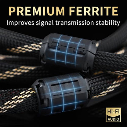 9 AWG 2Pack Audiophile Speaker Cable – Speaker Wire with Banana Plugs,4N OFC Core,Nylon Braid,Audio Wire,Compatible with Amplifier,Speakers,AV Receiver& Home Theater(9.84ft/3m) - size: 9.84ft/3m, style: 4N 9AWG