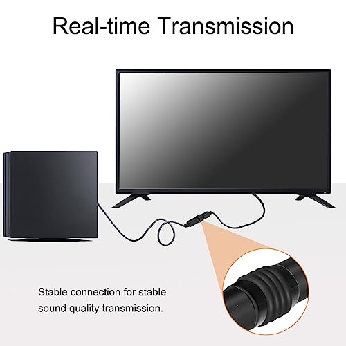 Fiber Optic Cable Extender Coupler Optical Toslink Digital Audio Female to Female Adapter Connector Extension Jack for Optical Plug Male Cord, 4 Pcs