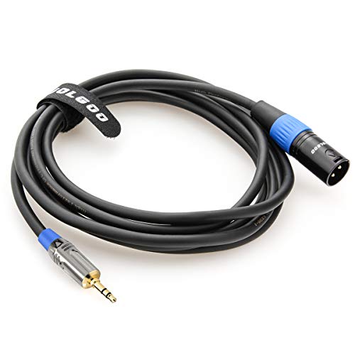 JOLGOO 3.5mm to XLR Cable, Unbalanced 1/8" Stereo Plug to XLR Male Microphone Cable, XLR to 3.5mm Cable, Compatible with iPhone, iPod, Computer, Video Camera, and More, 10 Feet - size: 10 Feet, style: 3.5mm to XLR Male