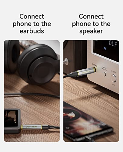 VENTION 3.5mm Female to 2.5mm Male Audio Adapter Converter Premium Quality Headphone Earphone Headset 2.5mm Male to 3.5mm Female Audio Connector Gold Plated 3 Ring Jack Stereo or Mono(2 Pack)
