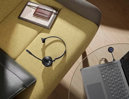 Jabra Engage 55 SE (Second Edition) Single-Ear Wireless Headset w/Link 400 USB-C DECT Adapter – Noise-Cancelling Mic, Extensive Range – Works with All UC Platforms Like Google Meet & Zoom, Black - size: USB-C Adapter, style: All Platforms